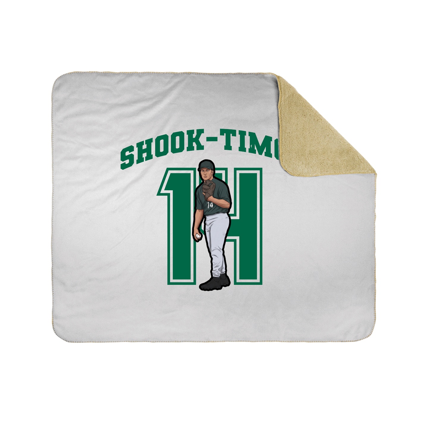 Throw Blanket — Number in White
