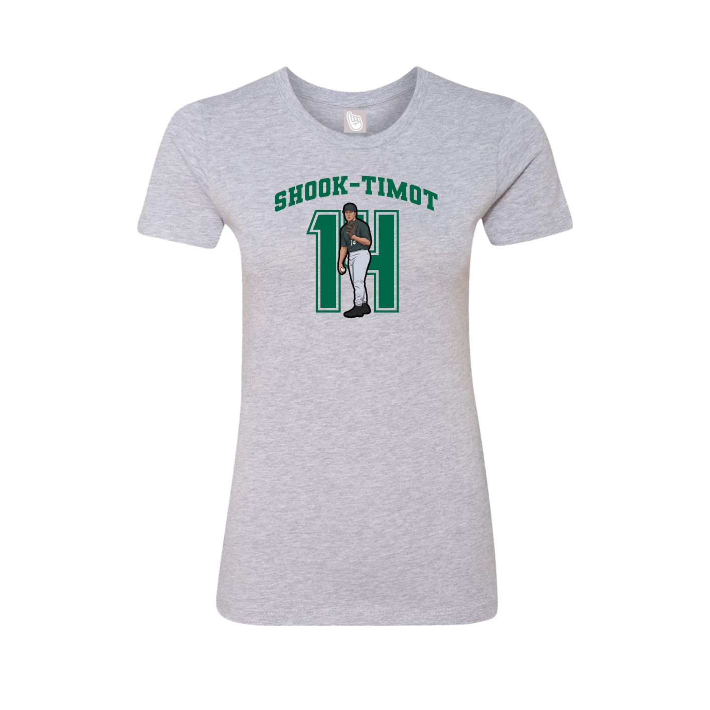 Fitted Women's Tee — Number in Grey