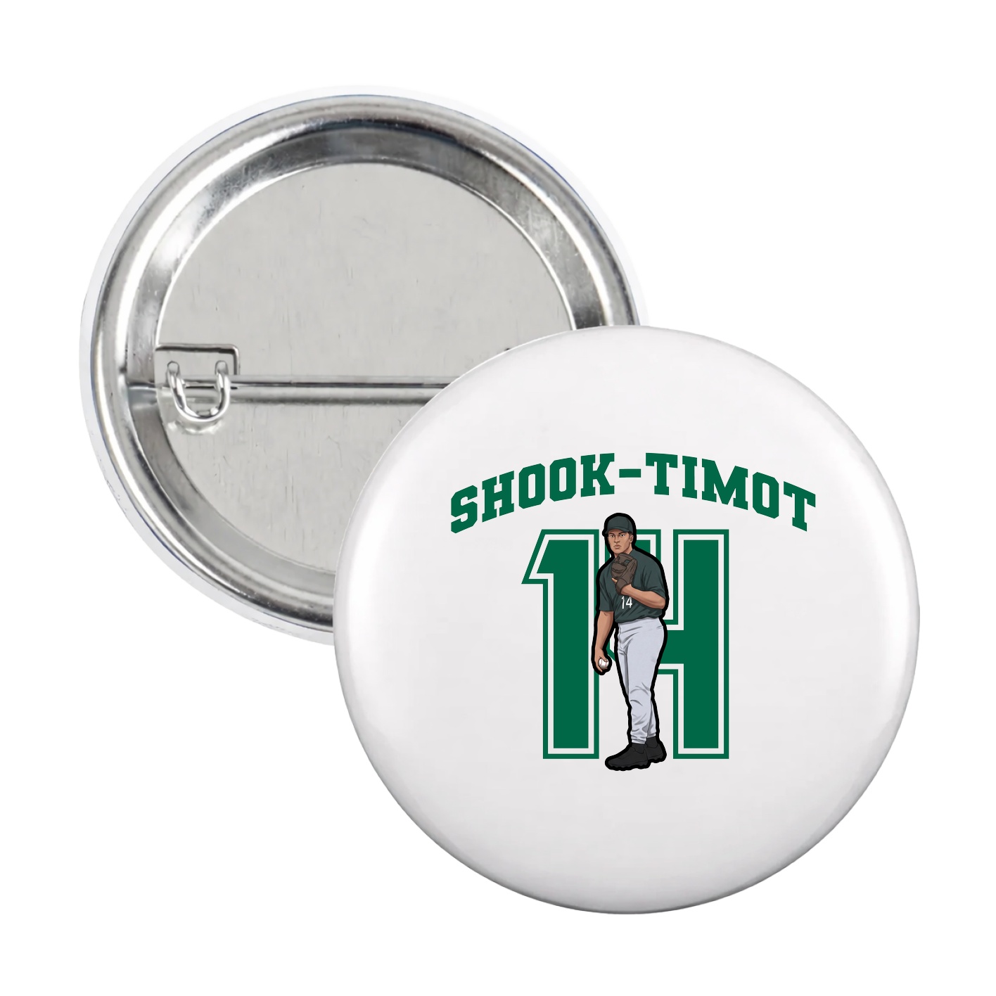 Game Day Button — Number in White