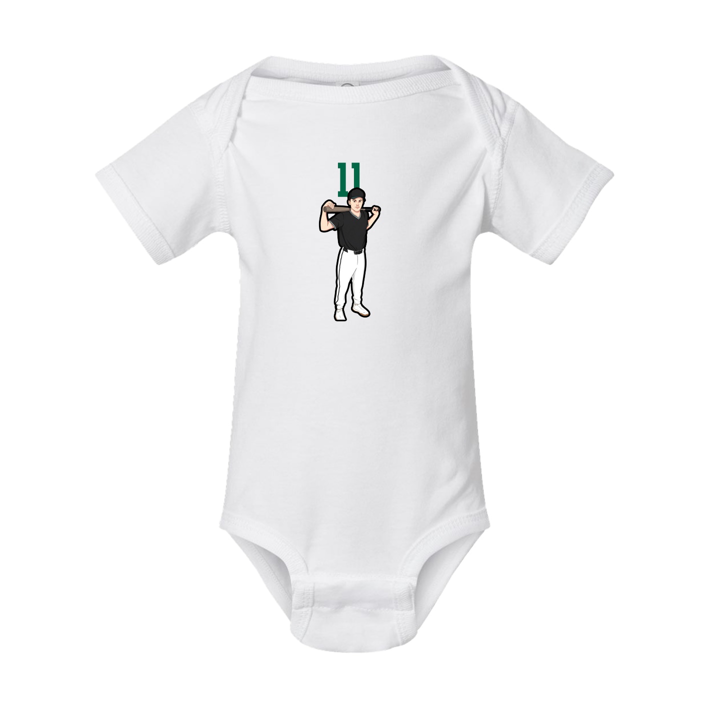 Baby Onesie — Number Top in White