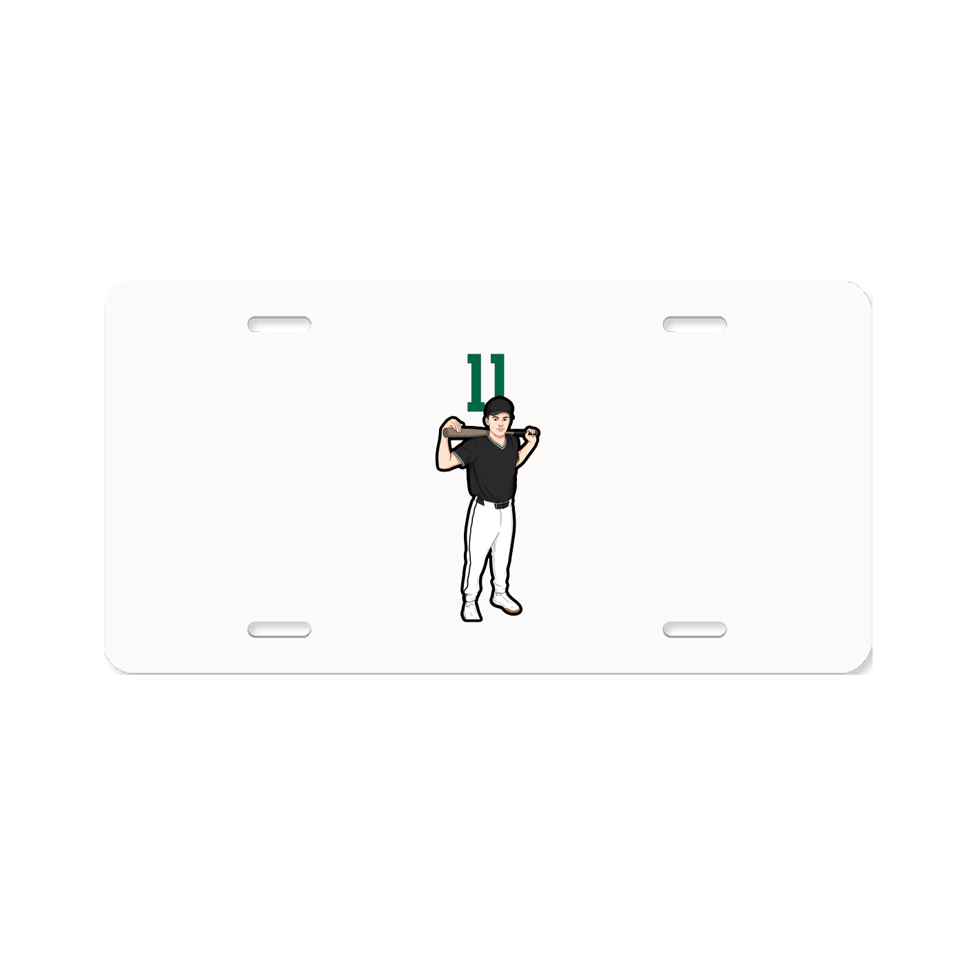 License Plate — Number Top in Classic