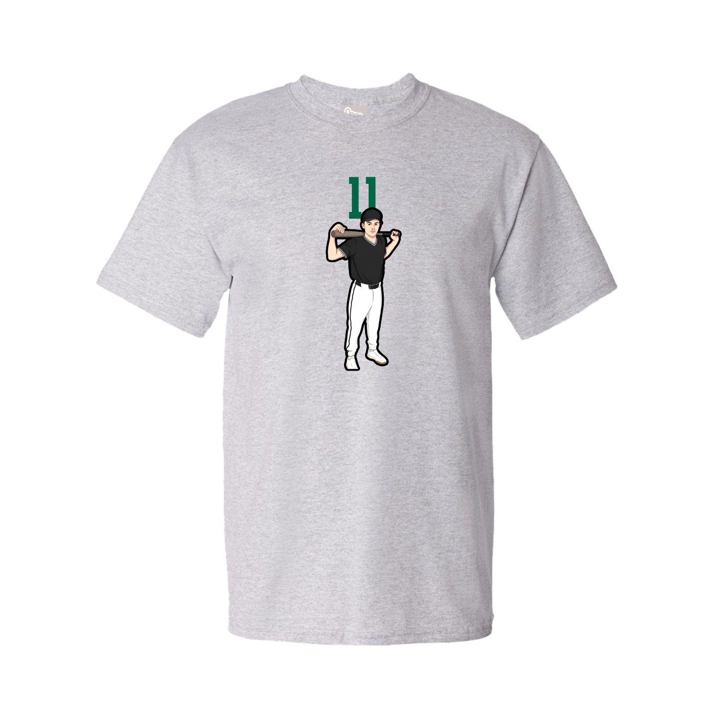 Youth Tee — Number Top in Grey