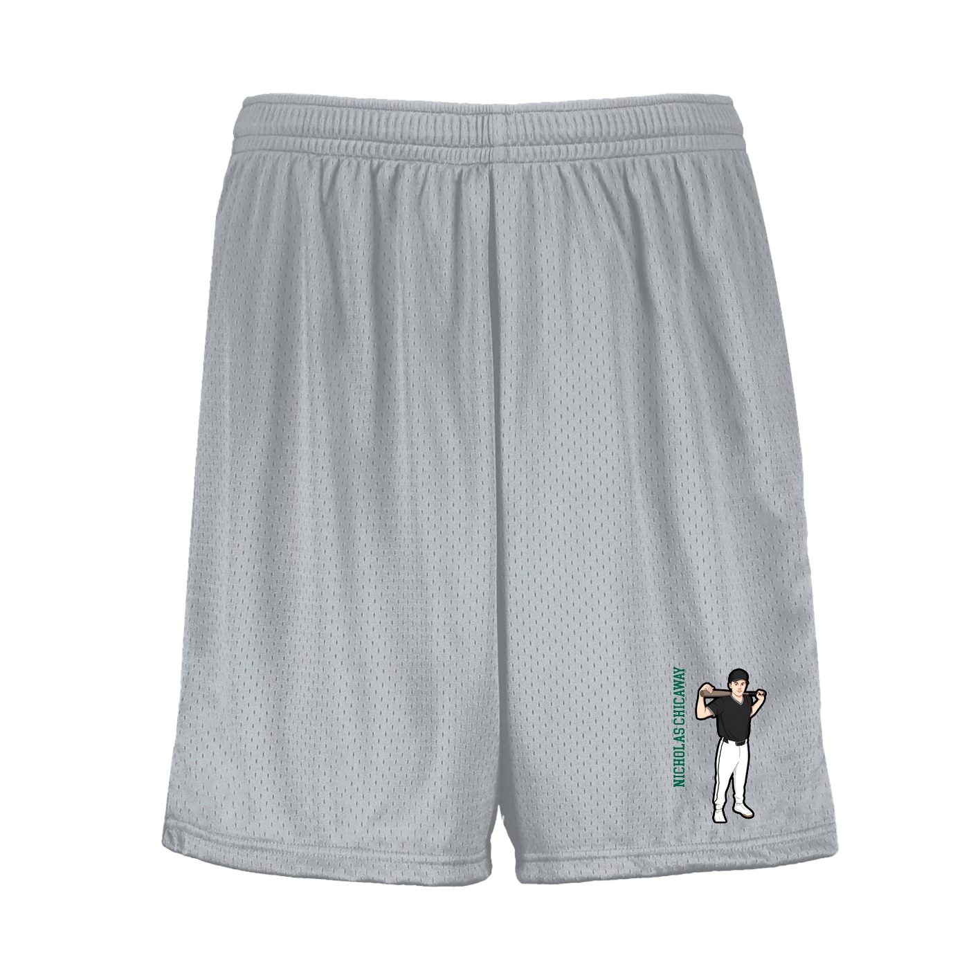 Shorts — Name Vertical in Silver