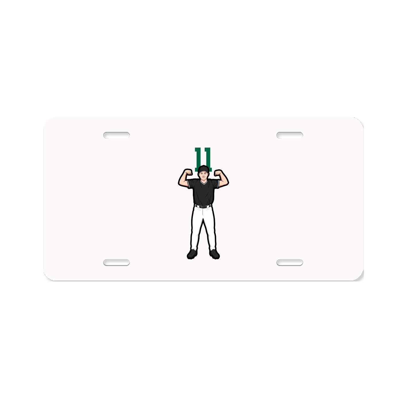 License Plate — Number Top in Classic