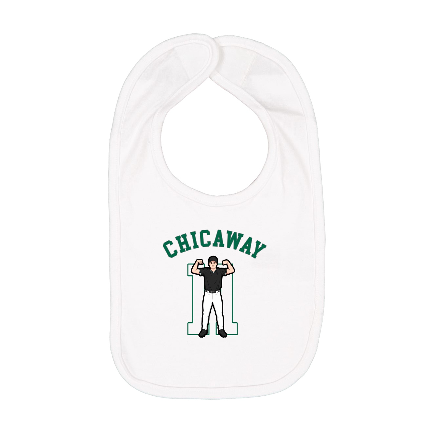 Infant Bib — Shirsey Arch in White
