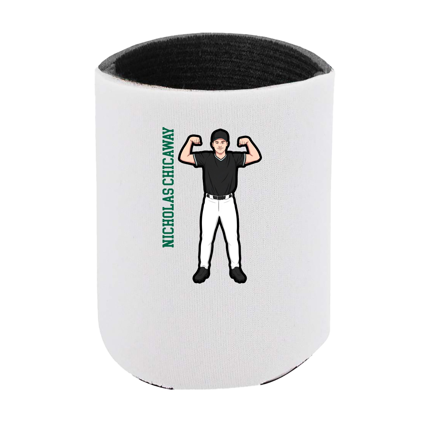Can Holder — Name Vertical in White