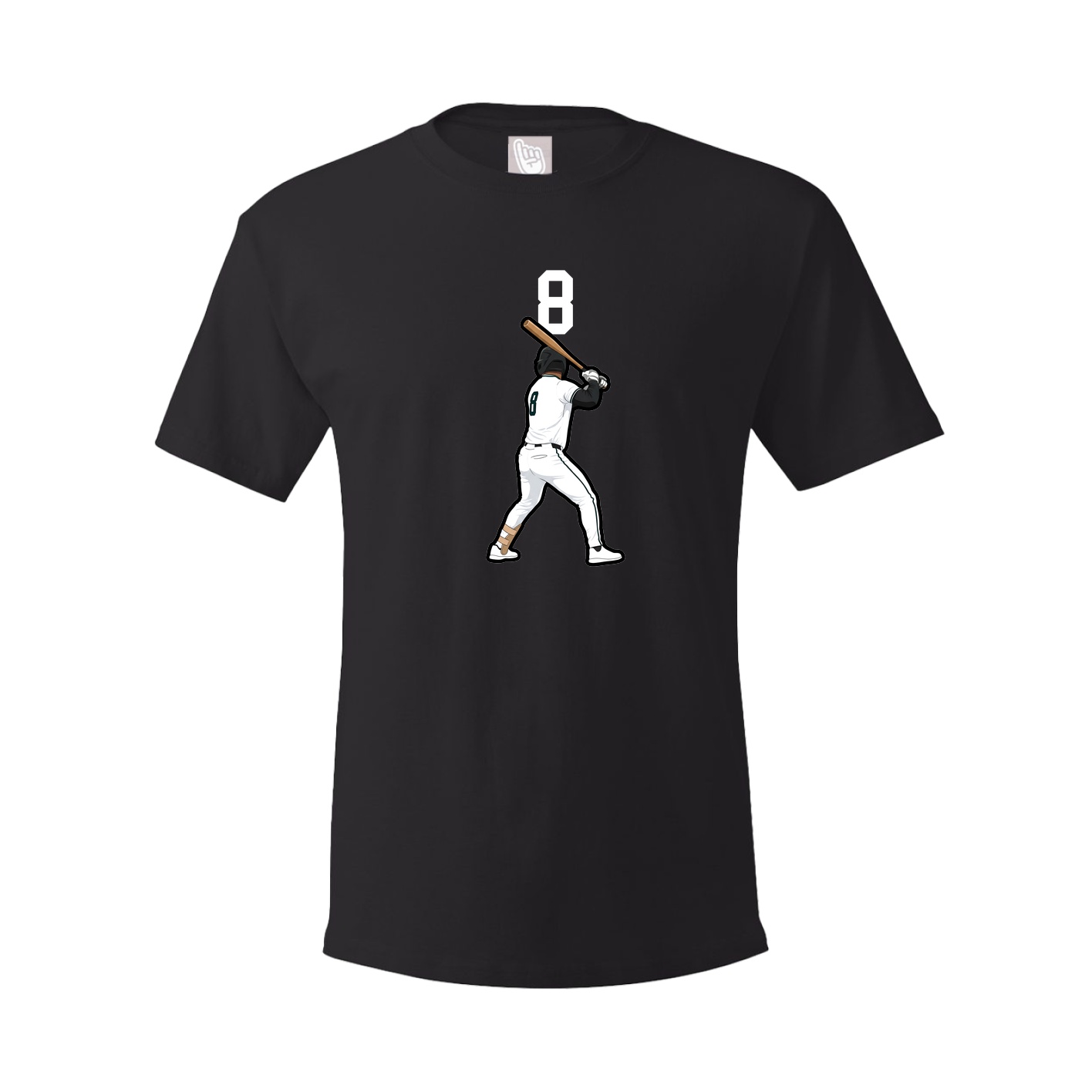 Youth Tee — Number Top in Black