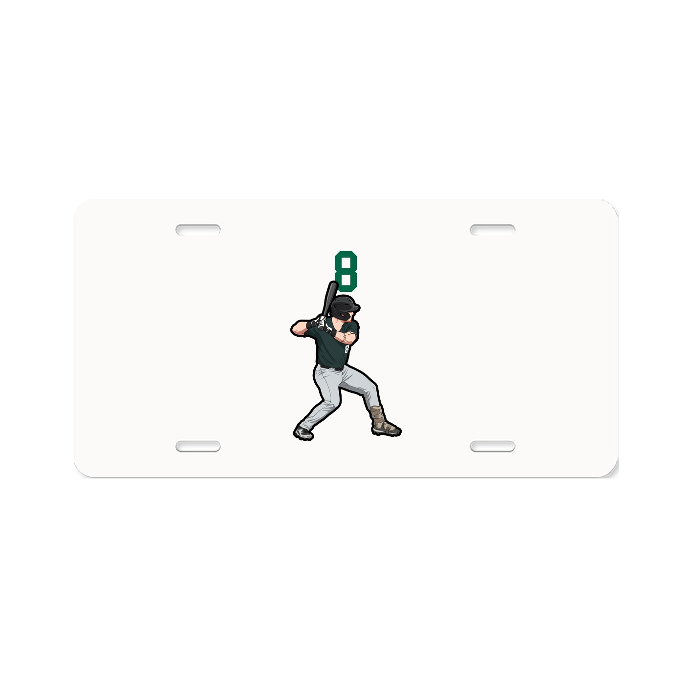 License Plate — Number Top in Classic