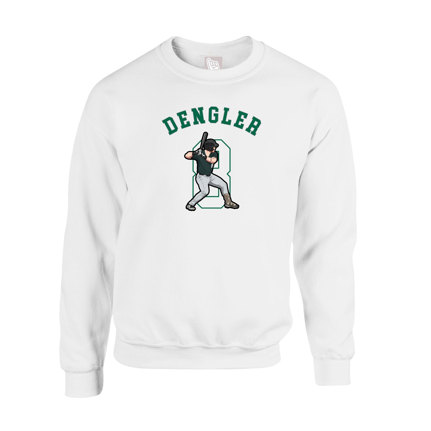 Fleece Crew — Shirsey Arch in White
