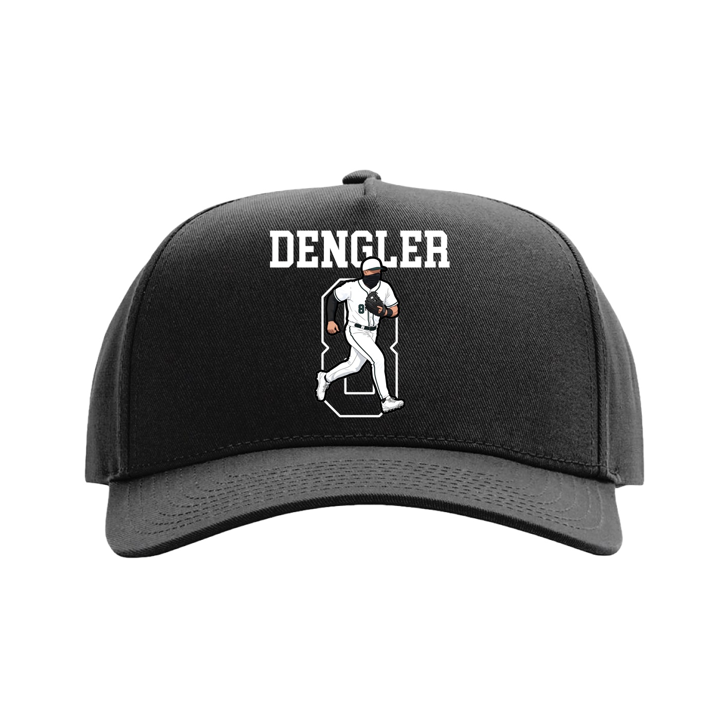 Full Fabric Five-Panel Champ Cap — Shirsey in Black
