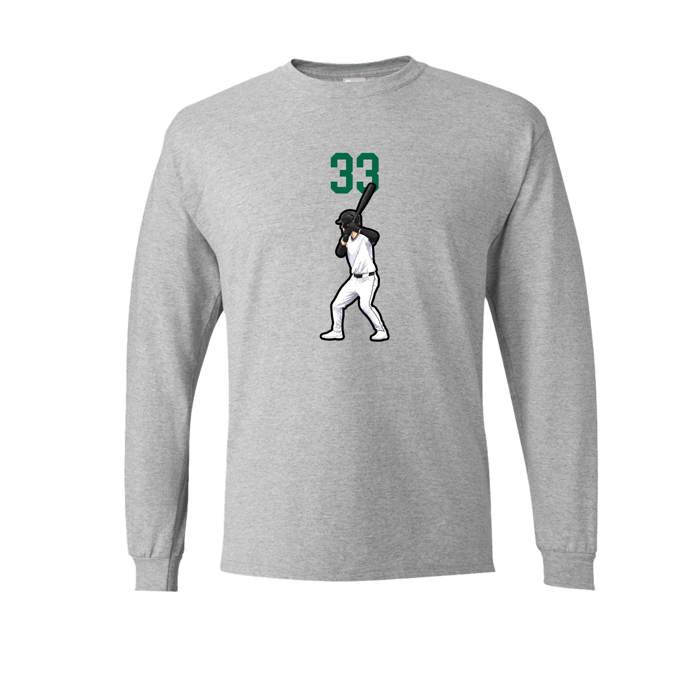 Long Sleeve Tee — Number Top in Grey