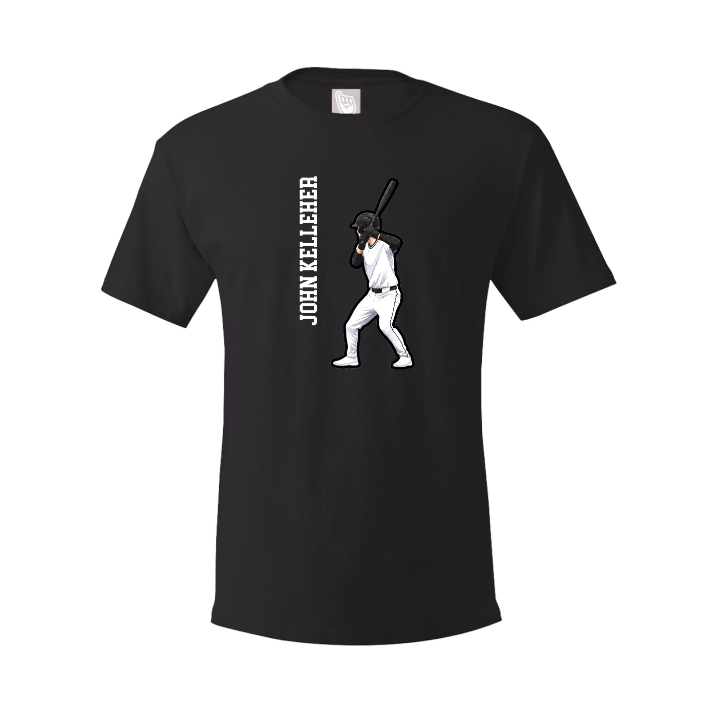 Youth Tee — Name Vertical in Black