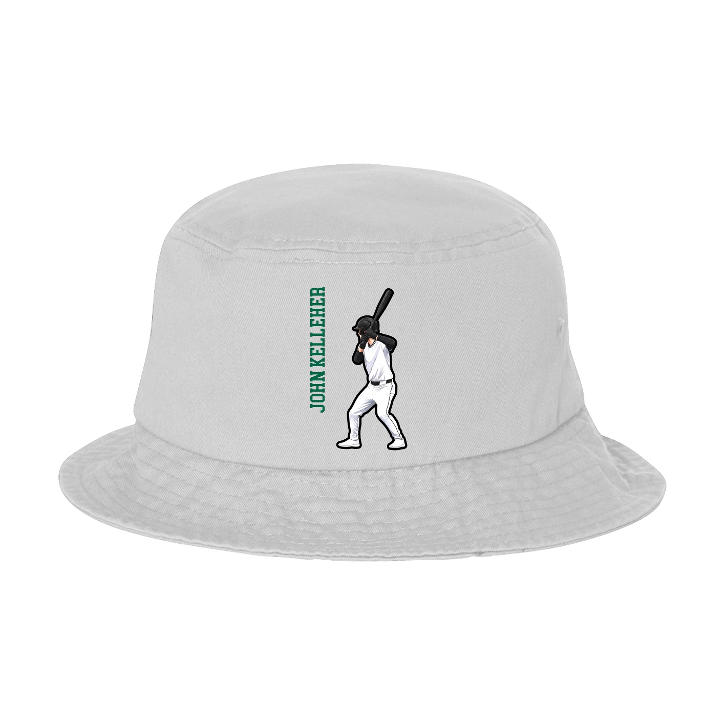 Bucket Cap — Name Vertical in White