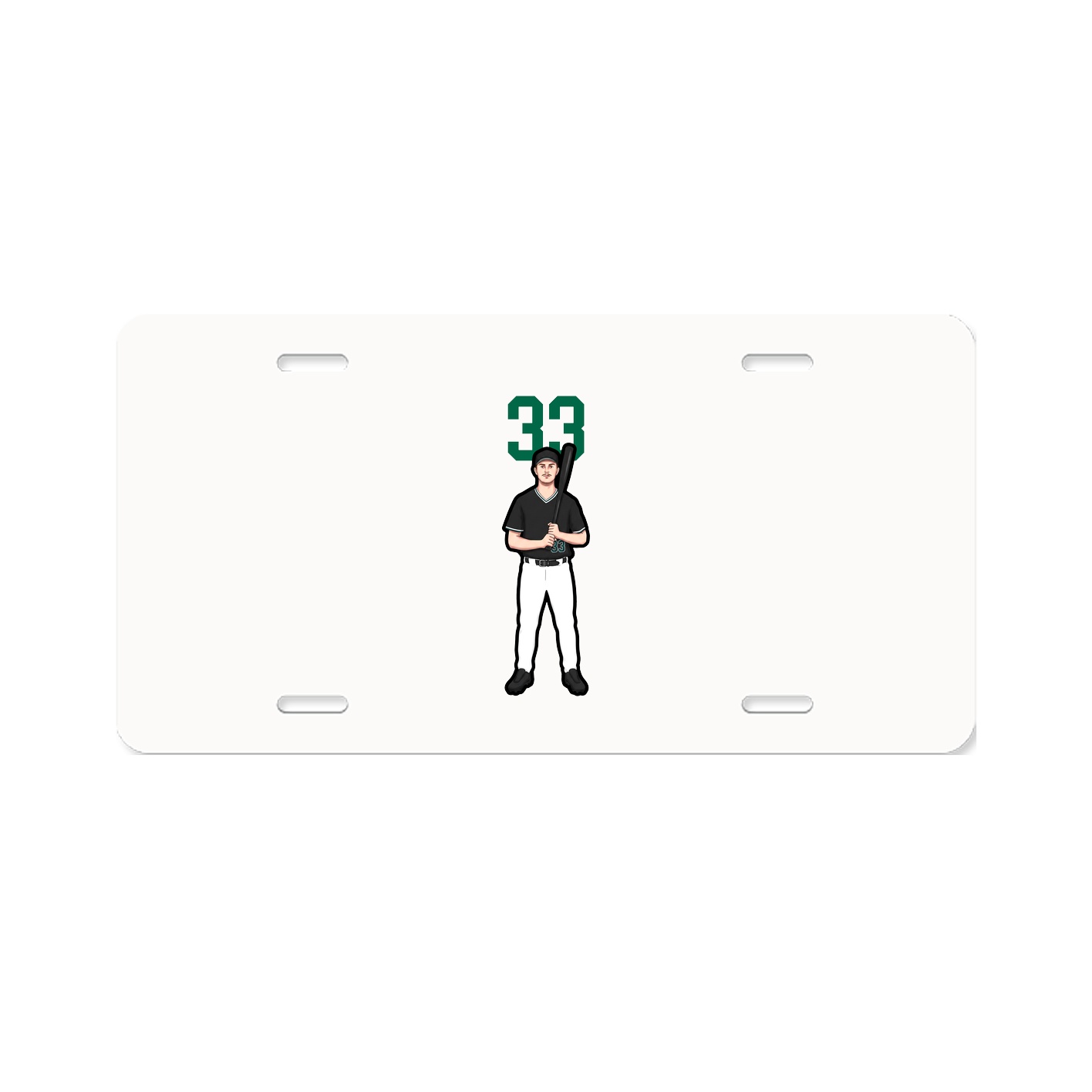 License Plate — Number Top in Classic