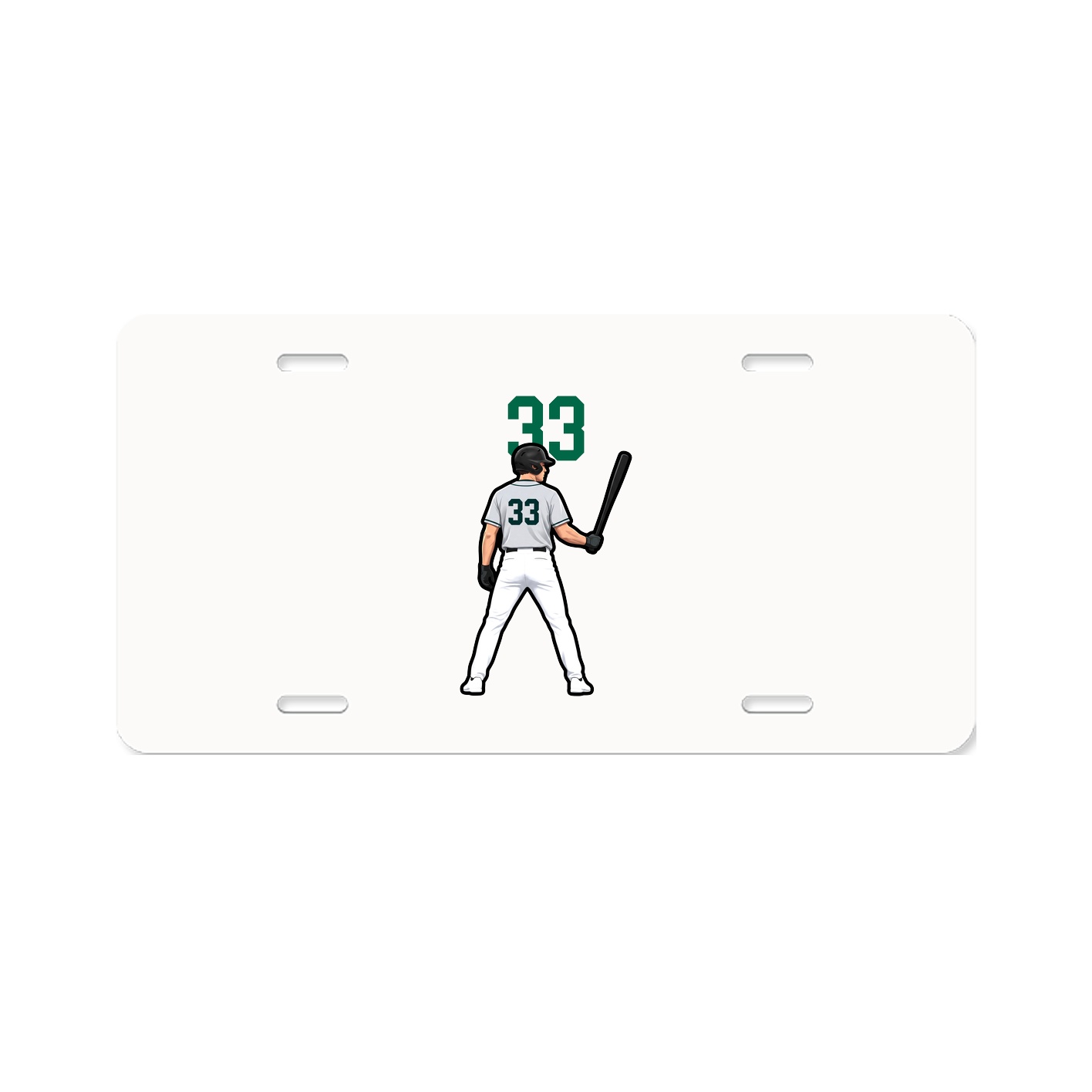License Plate — Number Top in Classic