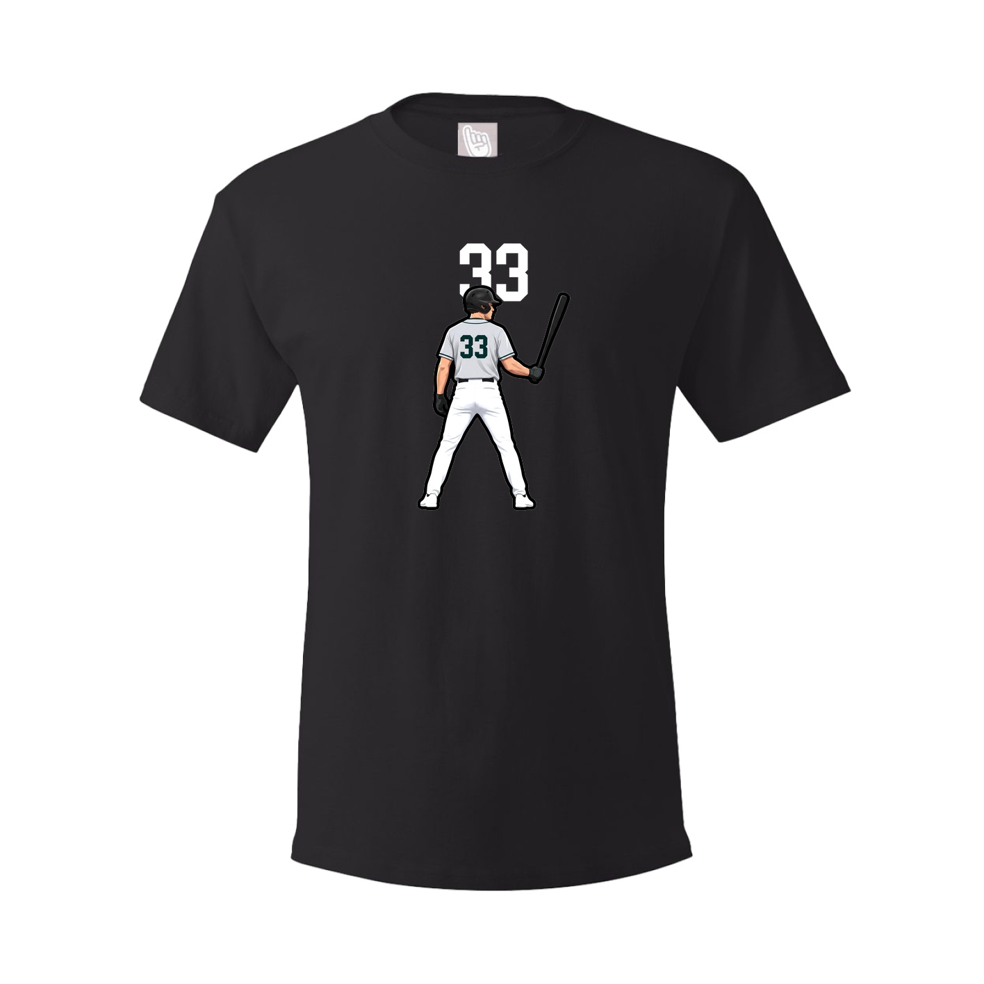 Youth Tee — Number Top in Black