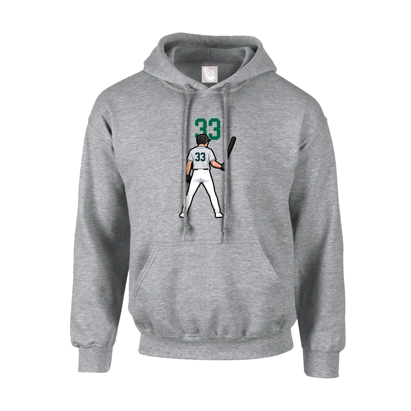 Hoodie — Number Top in Grey