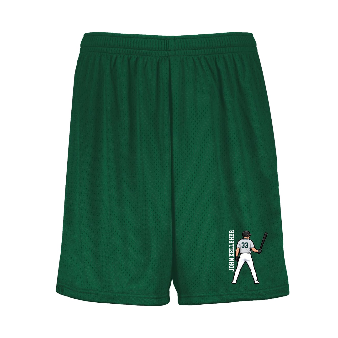 Shorts — Name Vertical in Green