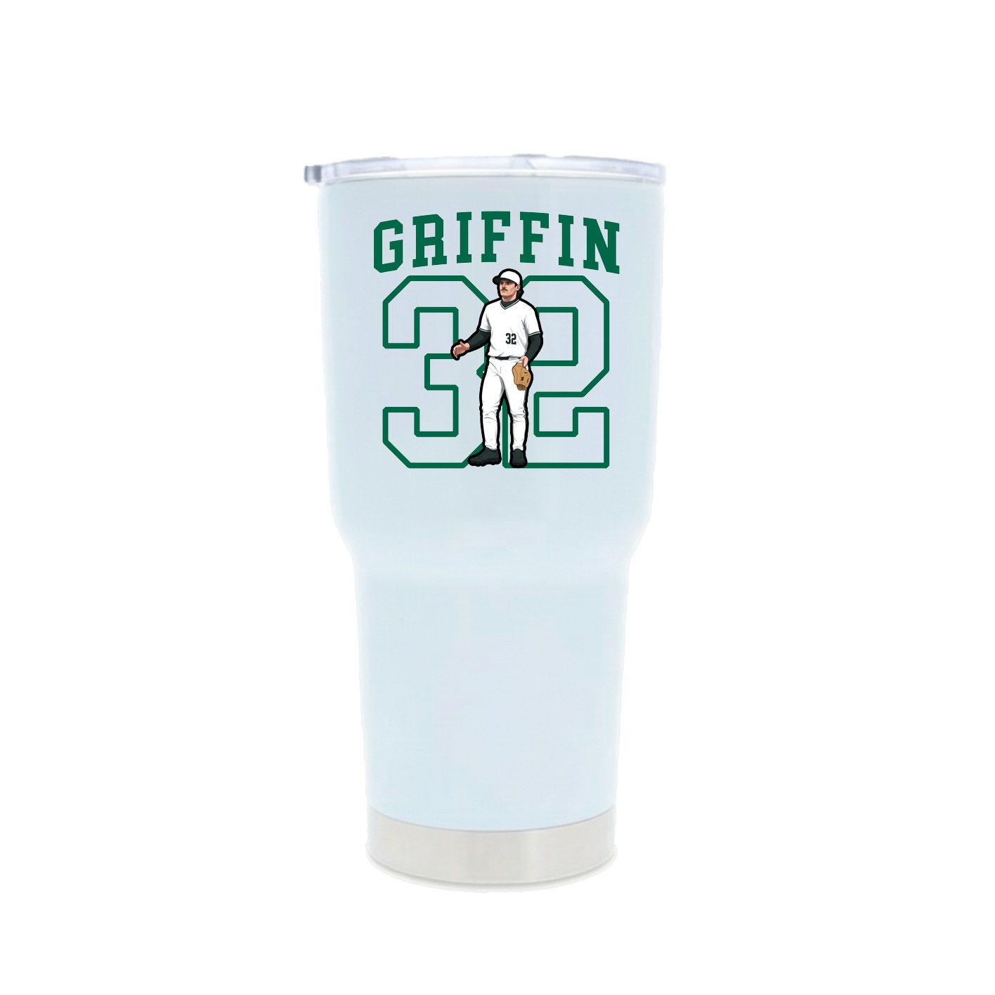 30oz Stainless Steel Tumbler — Shirsey in White