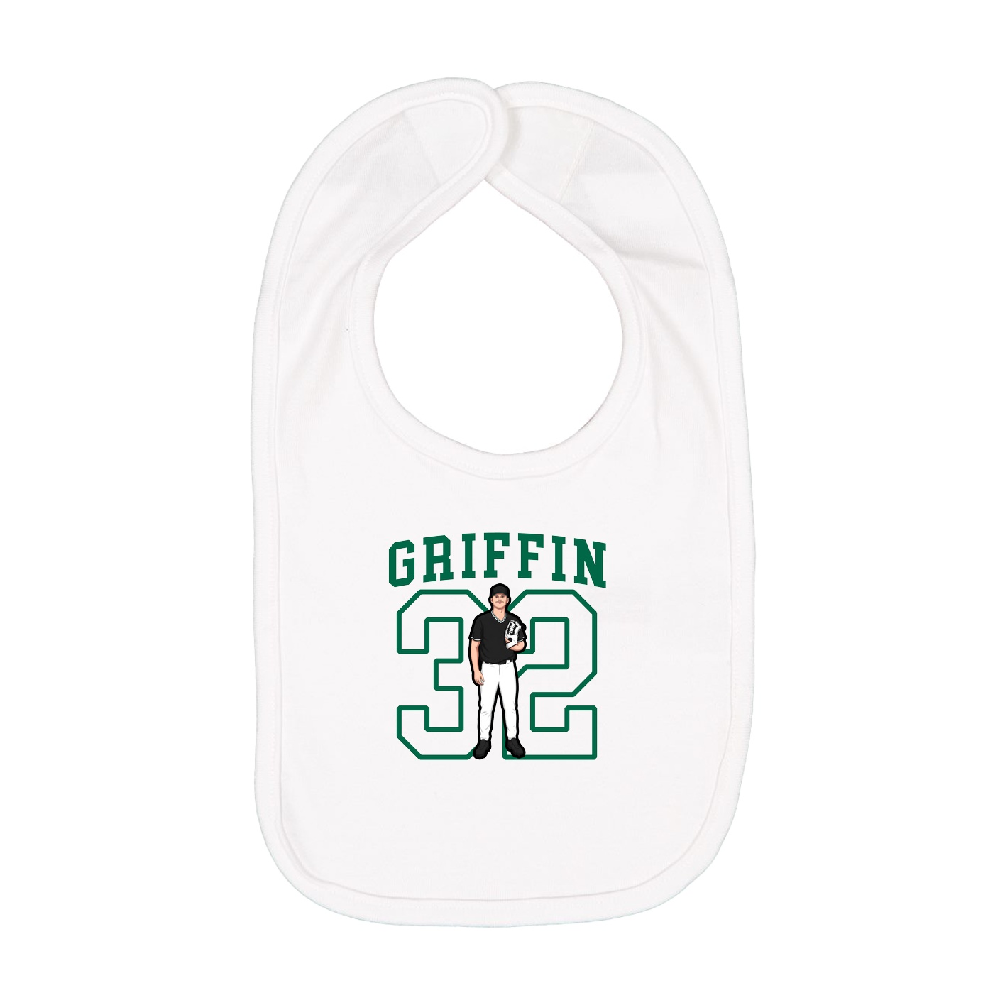 Infant Bib — Shirsey in White