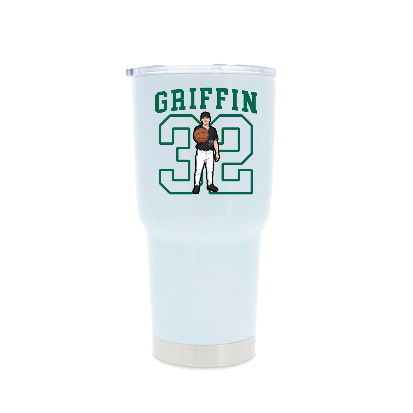 30oz Stainless Steel Tumbler — Shirsey in White