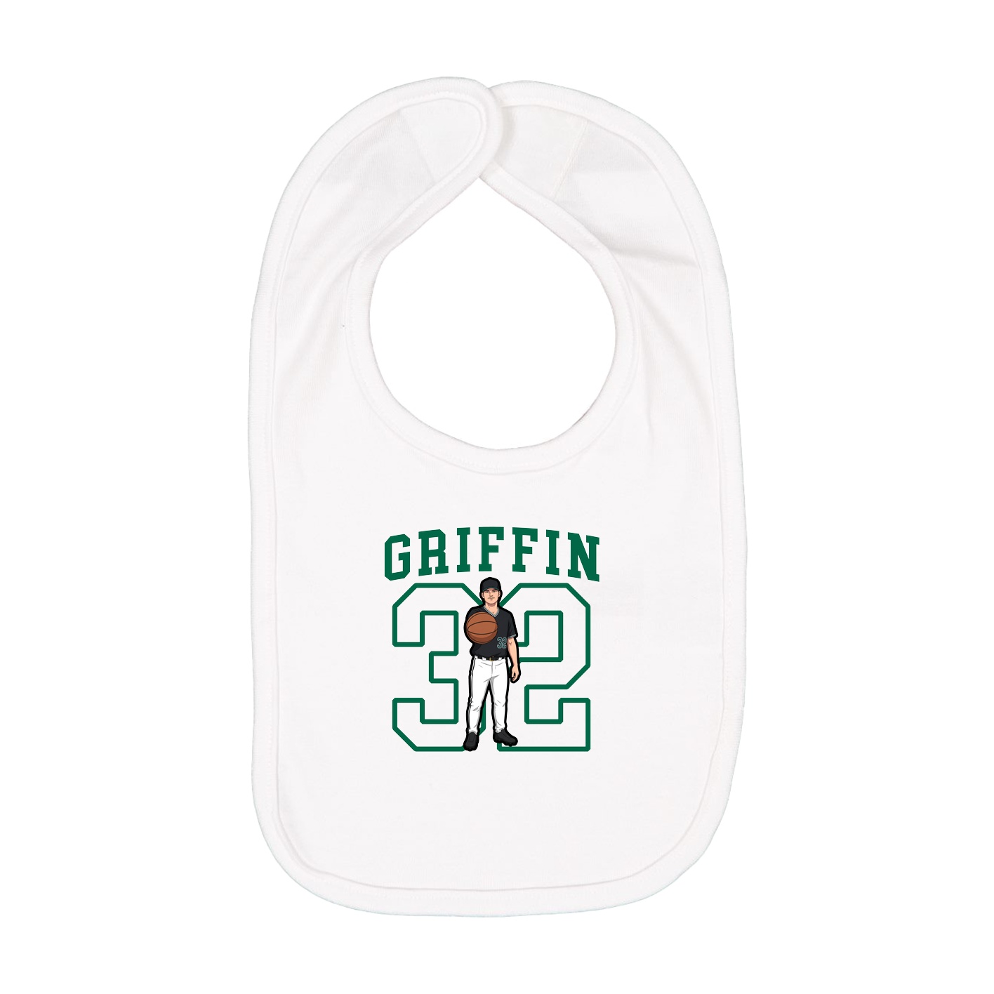Infant Bib — Shirsey in White