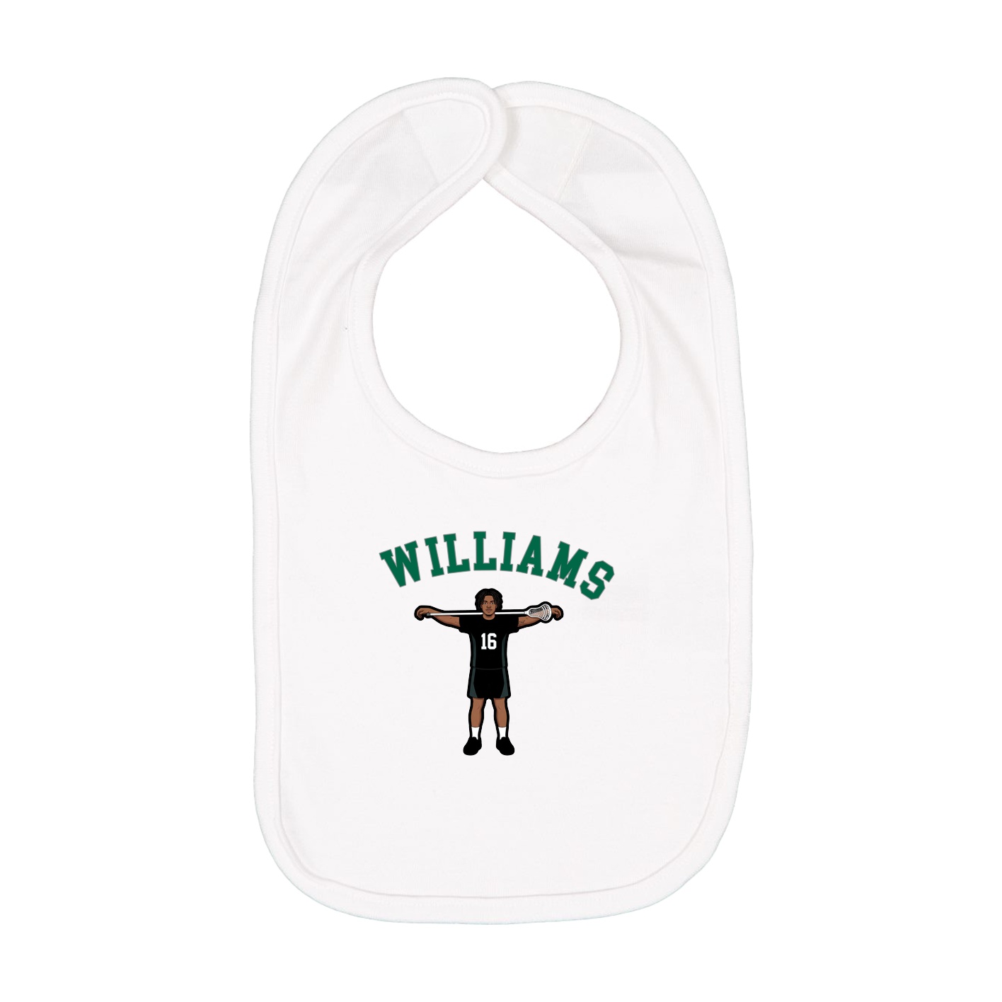 Infant Bib — Shirsey Arch in White