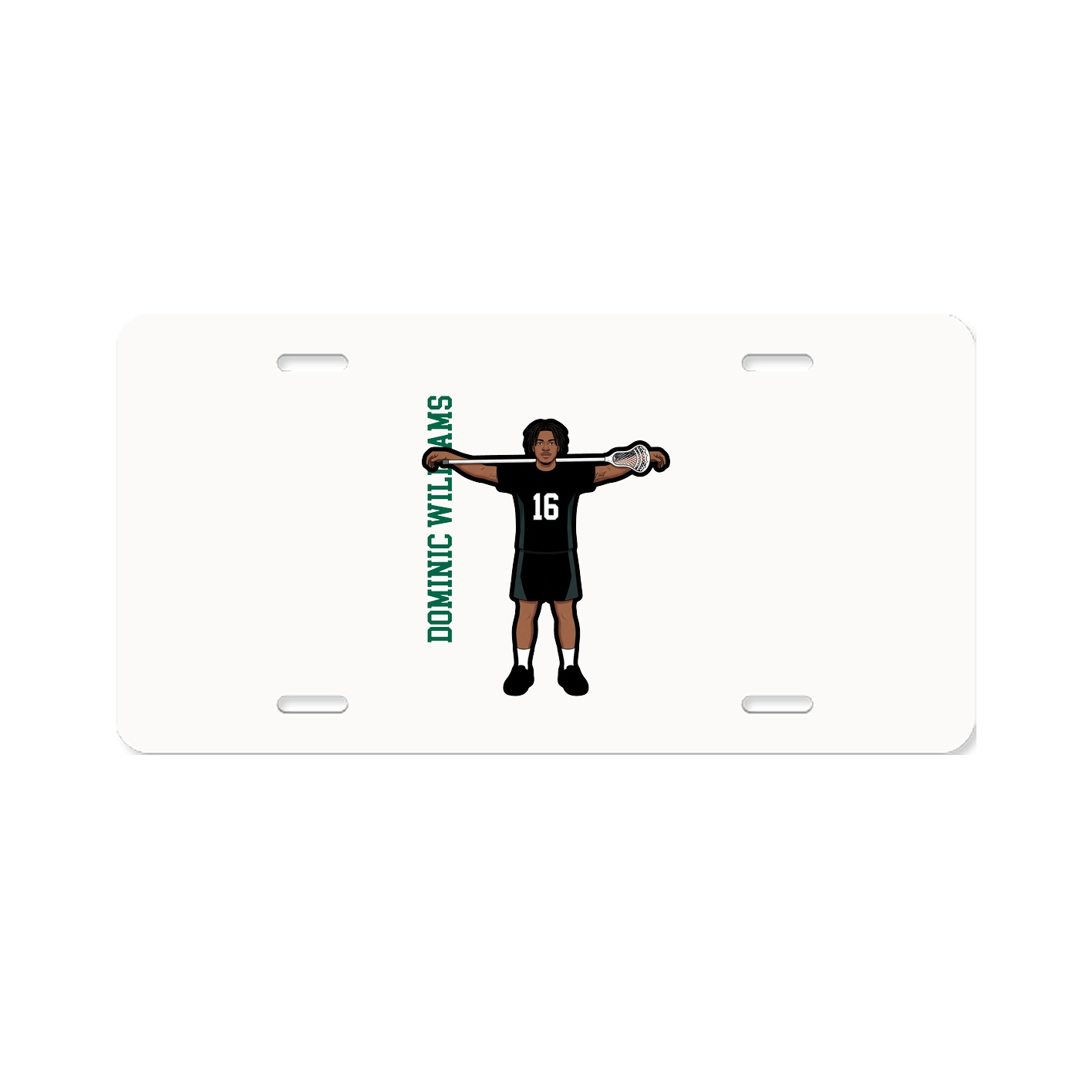 License Plate — Name Vertical in Classic