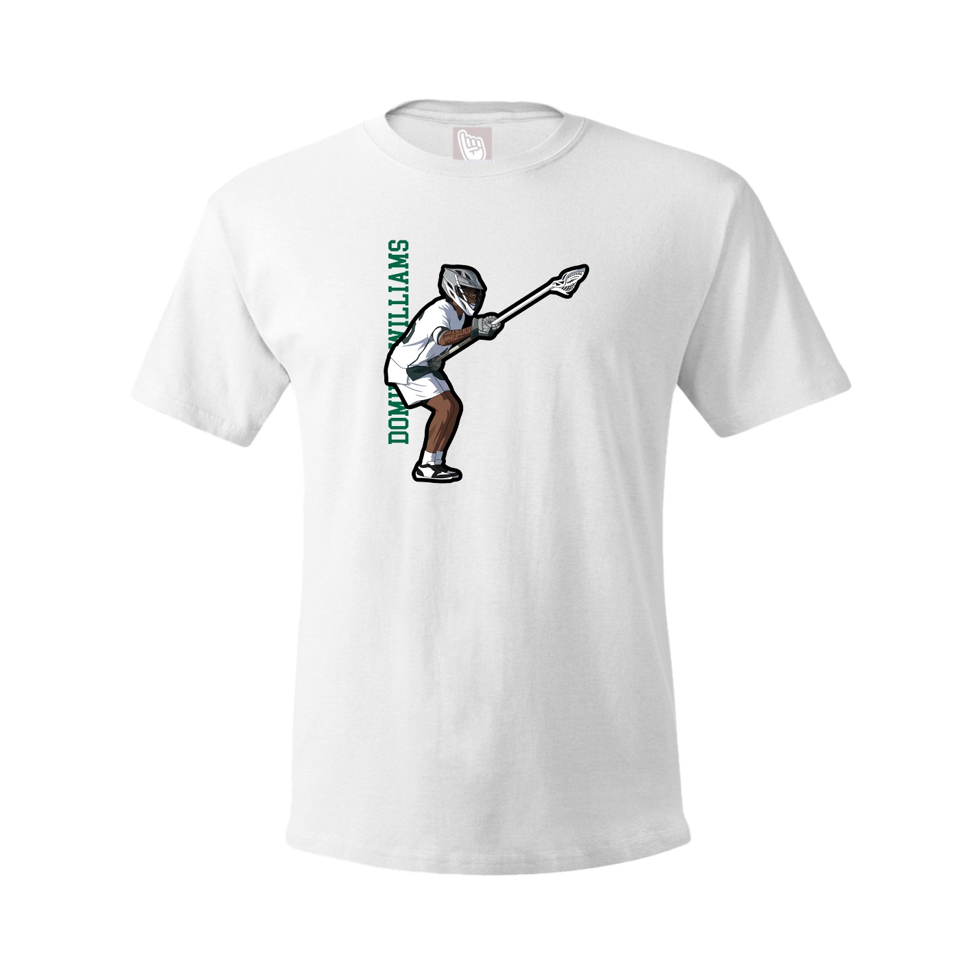 Tee — Name Vertical in White