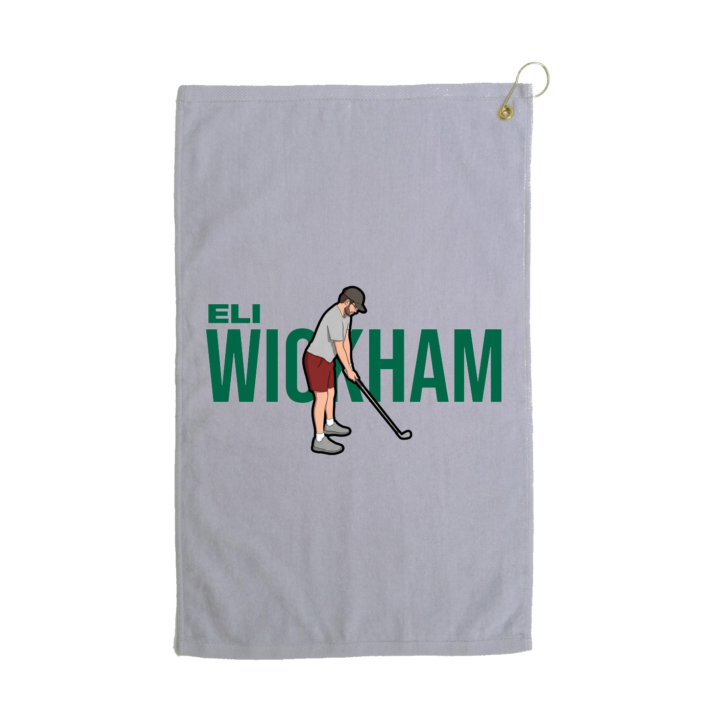 Golf Towel — Player Name in Grey
