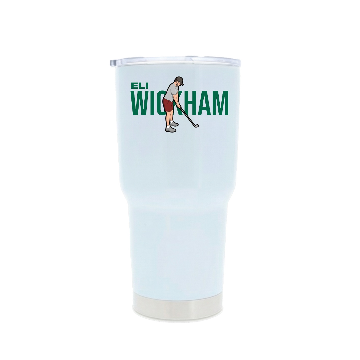 30oz Stainless Steel Tumbler — Player Name in White