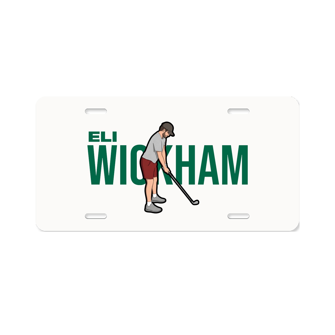 License Plate — Player Name in Classic