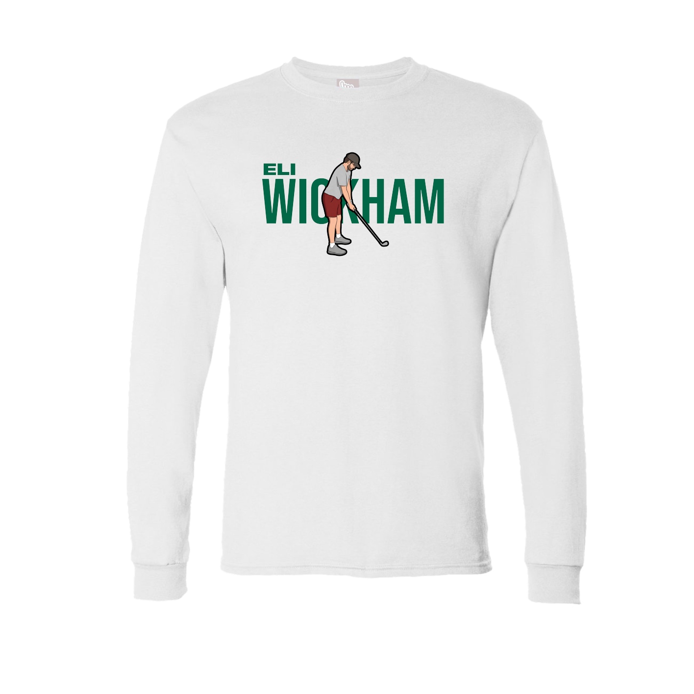 Long Sleeve Tee — Player Name in White