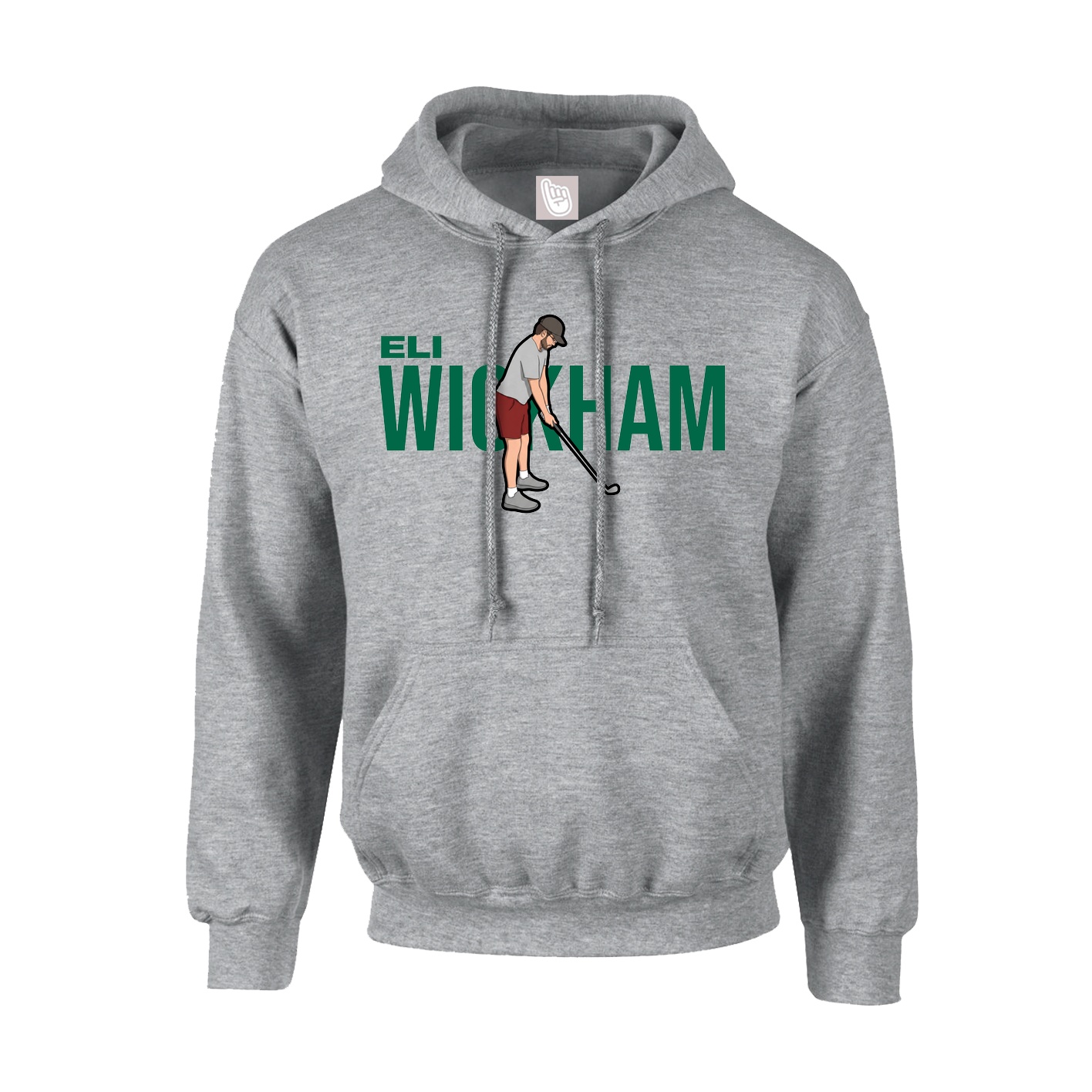 Hoodie — Player Name in Grey