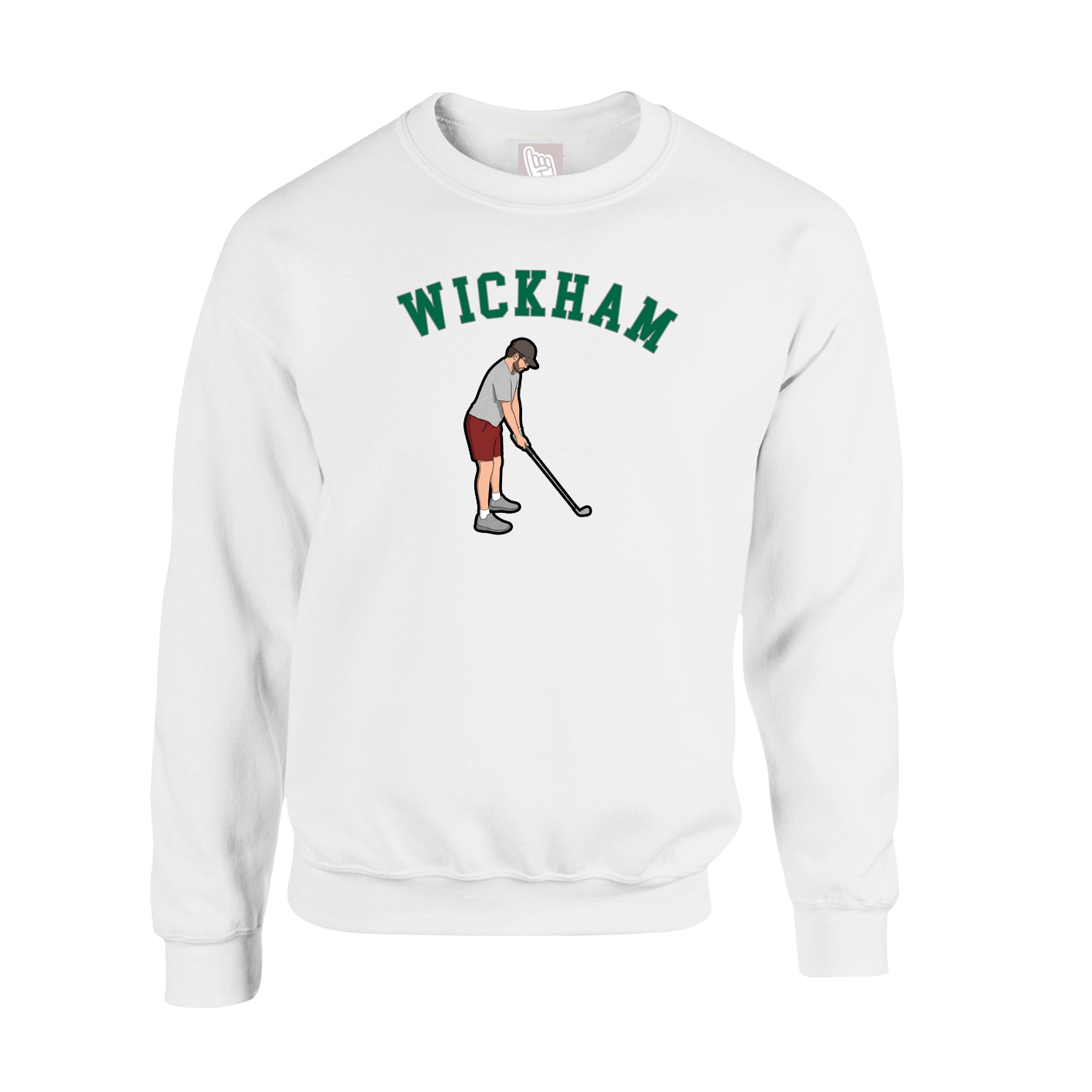 Fleece Crew — Shirsey Arch in White