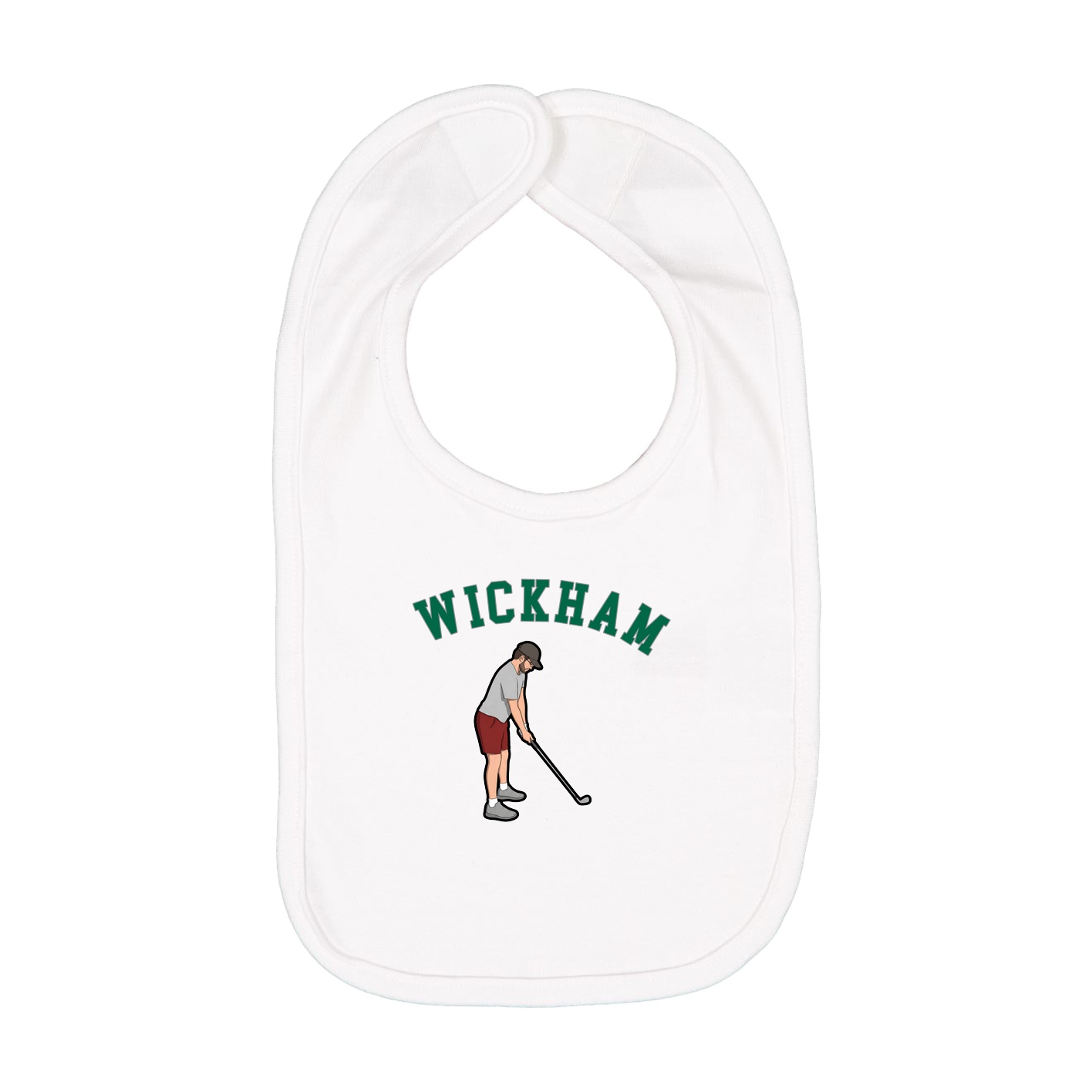 Infant Bib — Shirsey Arch in White