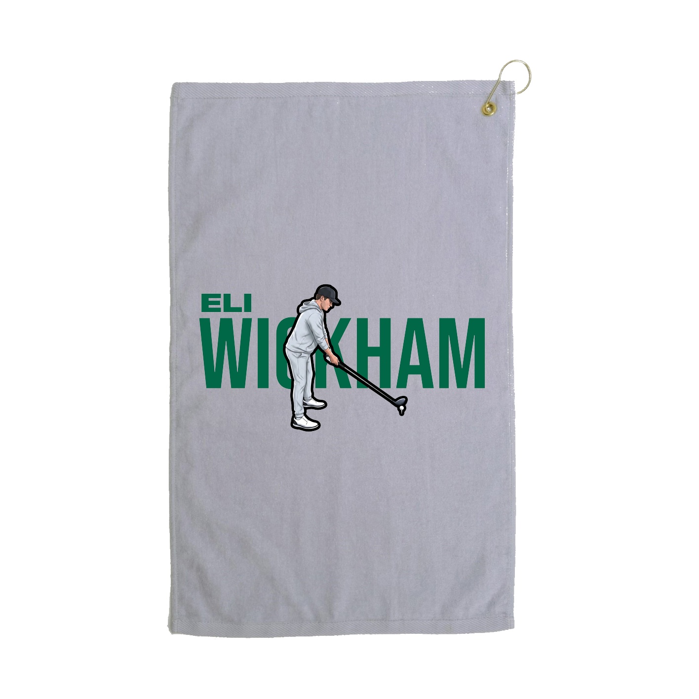 Golf Towel — Player Name in Grey