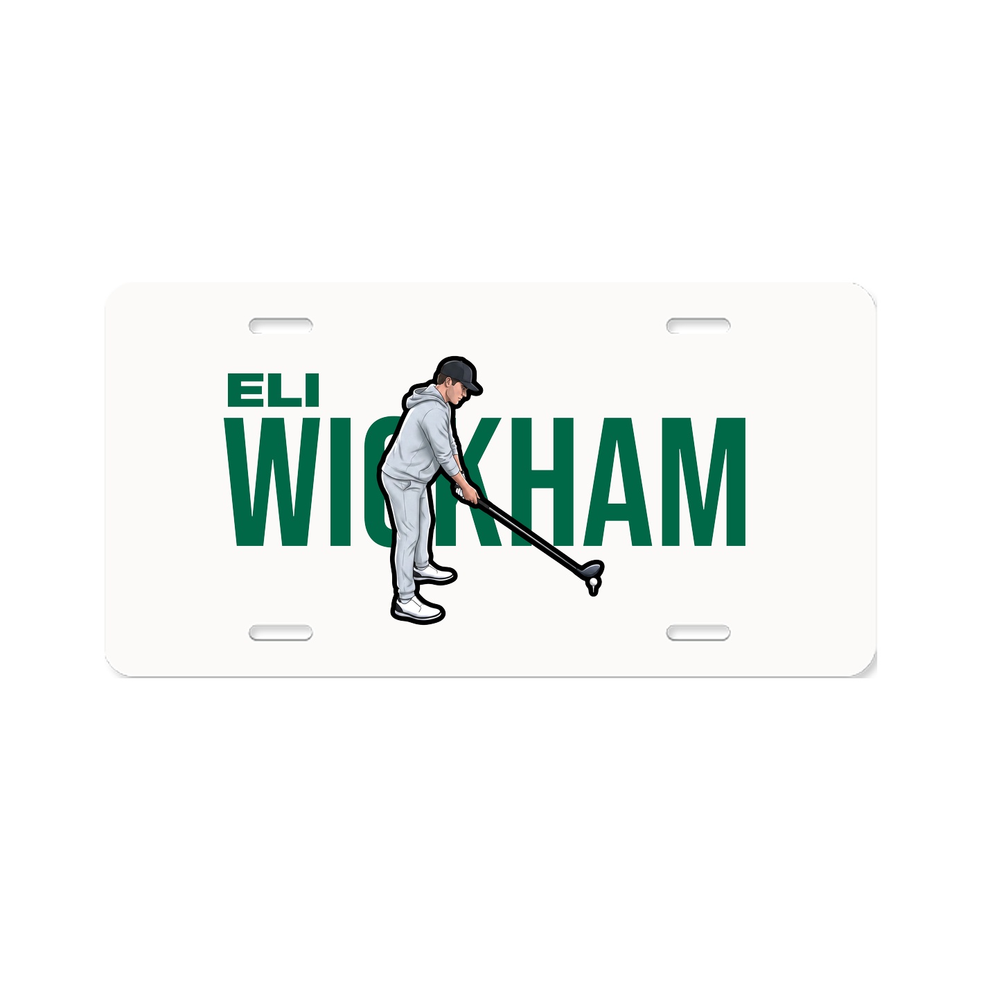 License Plate — Player Name in Classic