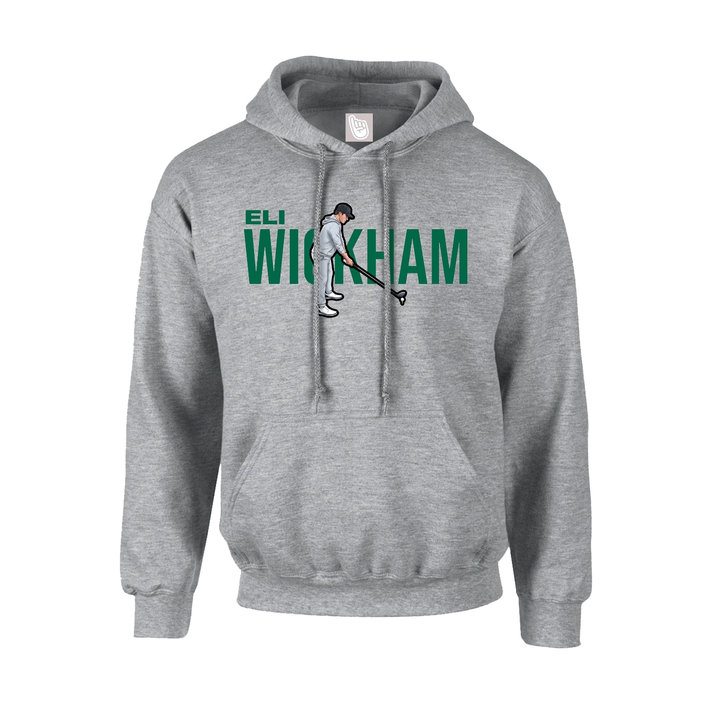 Youth Hoodie — Player Name in Grey