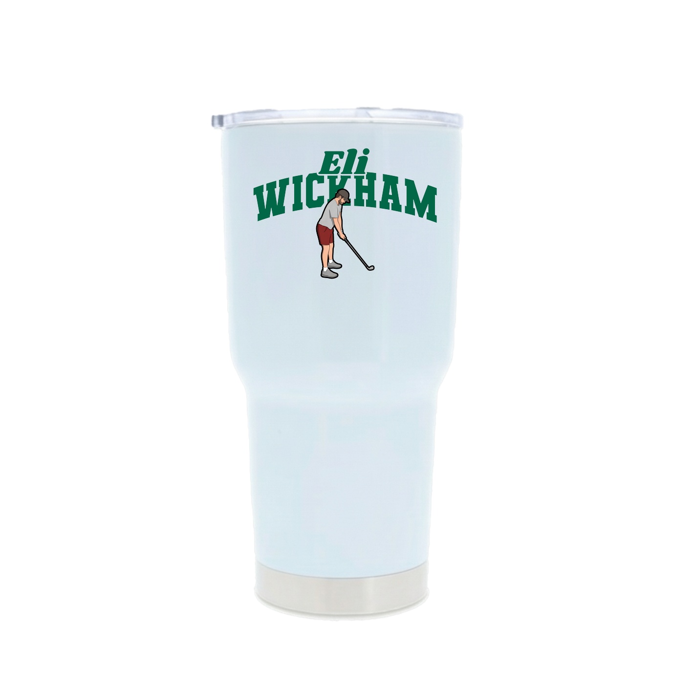 30oz Stainless Steel Tumbler — Signature Arch in White