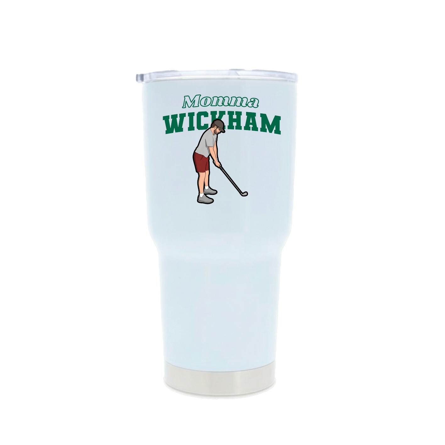 30oz Stainless Steel Tumbler — Mothers Day Block in White