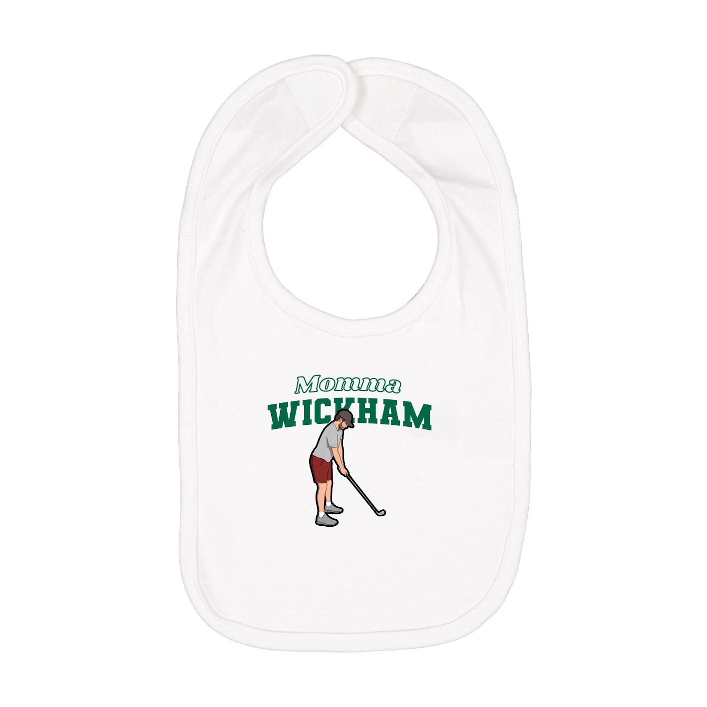 Infant Bib — Mothers Day Block in White