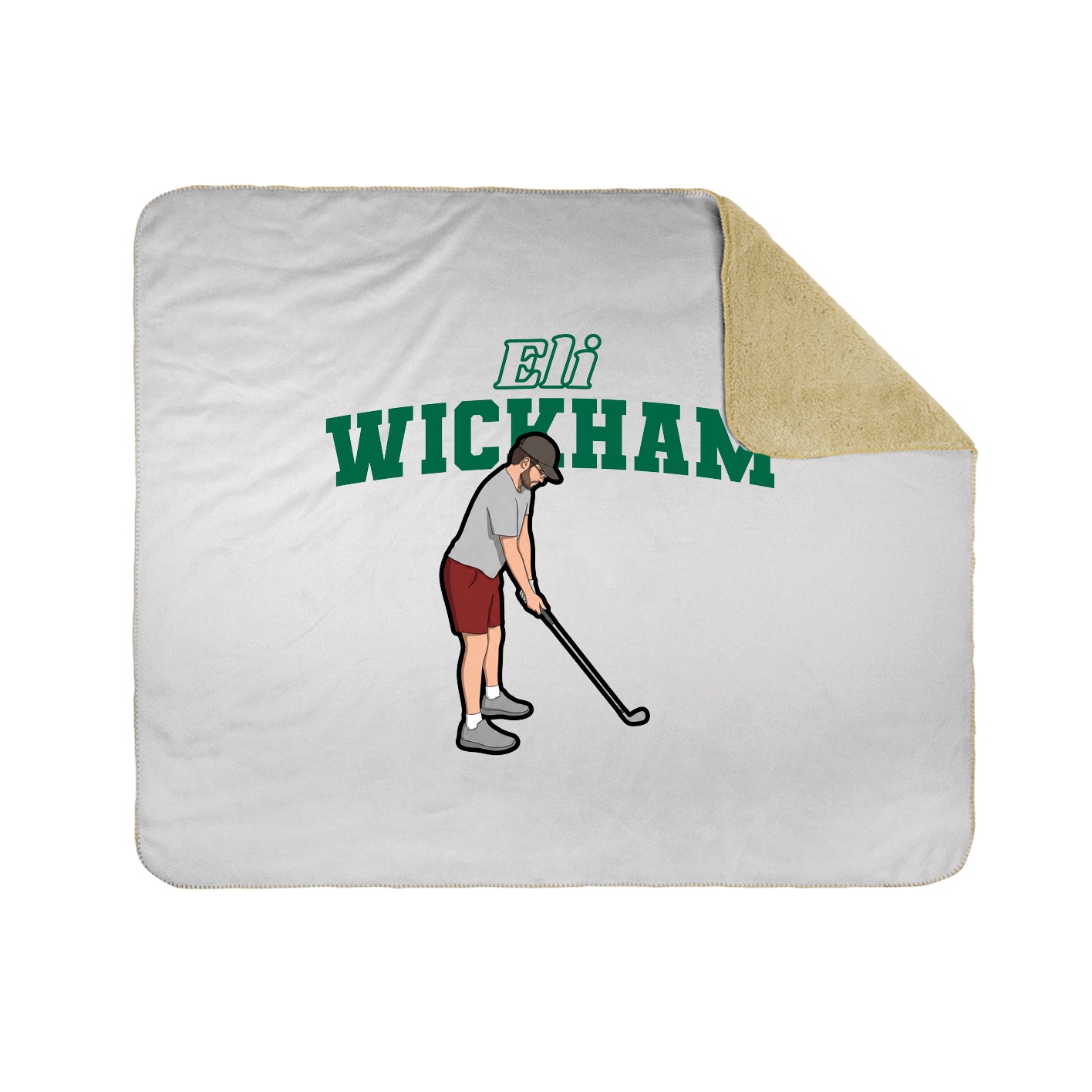 Throw Blanket — Name Arch in White