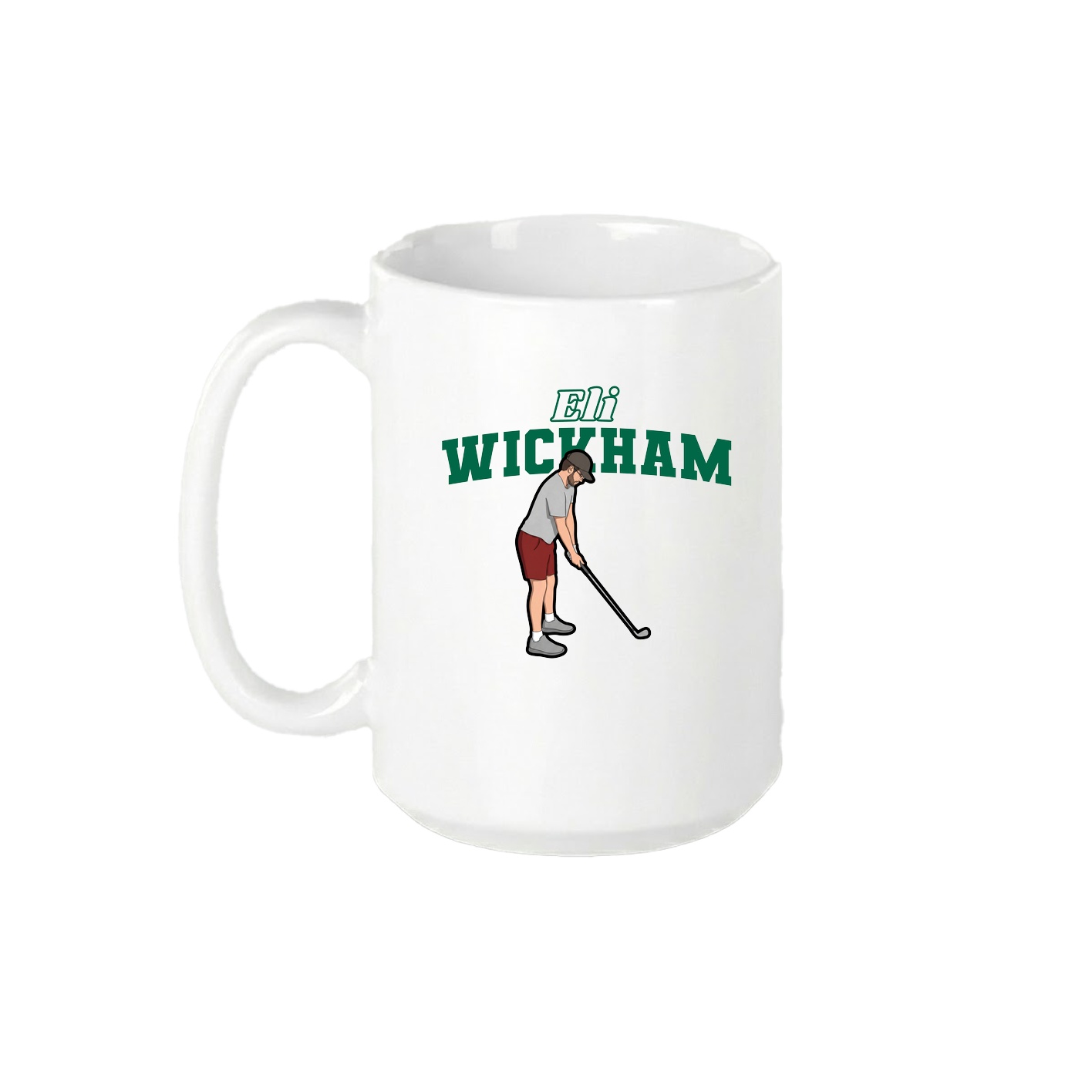 15oz Coffee Mug — Name Arch in White