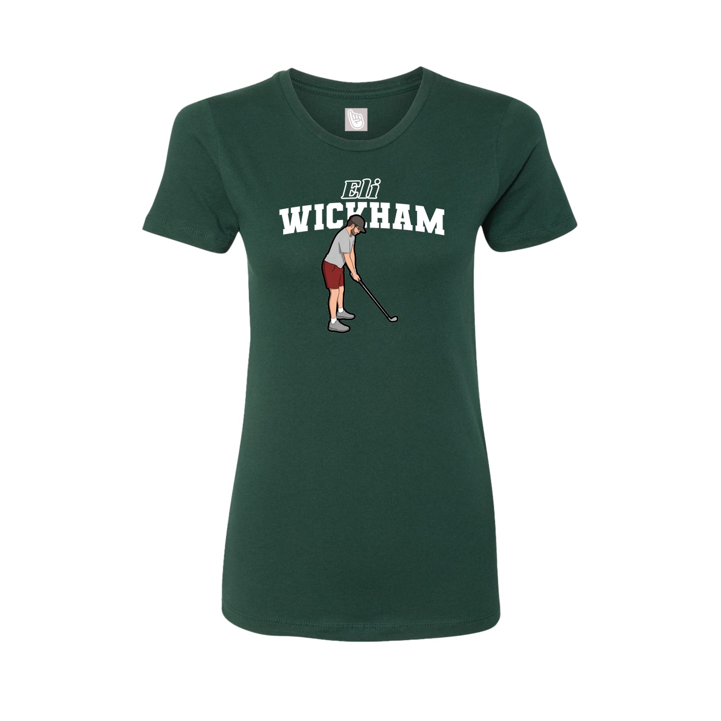 Womens Tee — Name Arch in Green