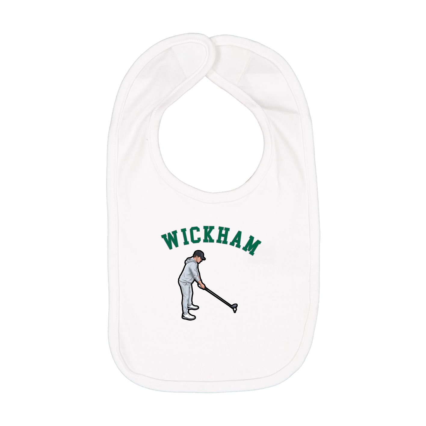 Infant Bib — Shirsey Arch in White