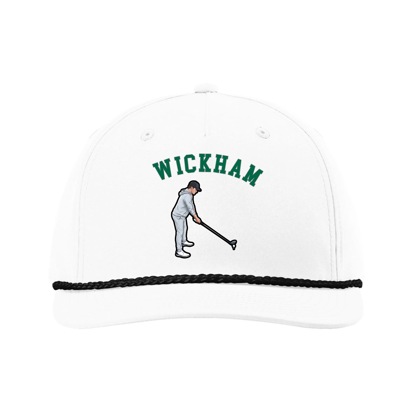 Five-Panel Classic Rope Cap — Shirsey Arch in White