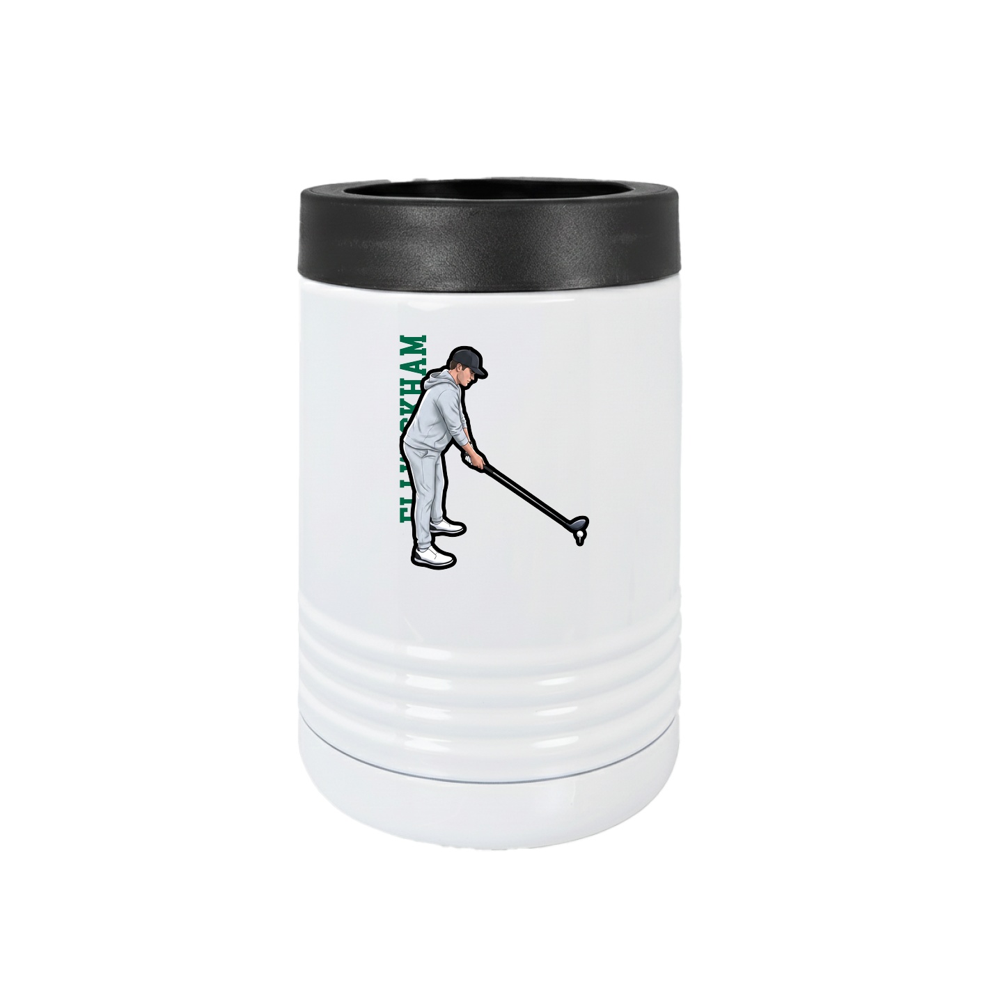 Beverage Holder — Name Vertical in White