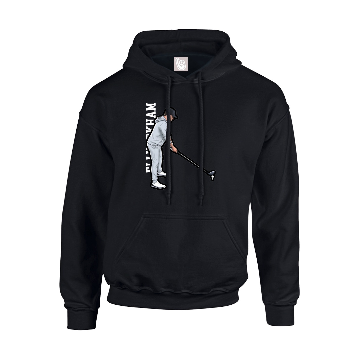 Hoodie — Name Vertical in Black