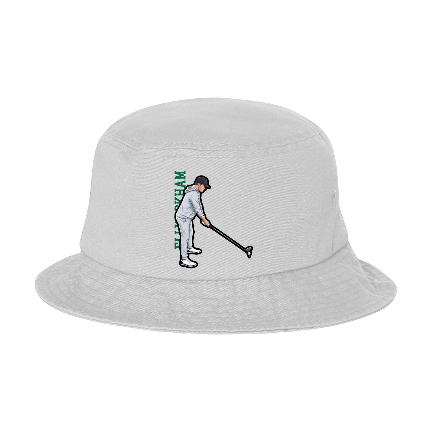 Bucket Cap — Name Vertical in White